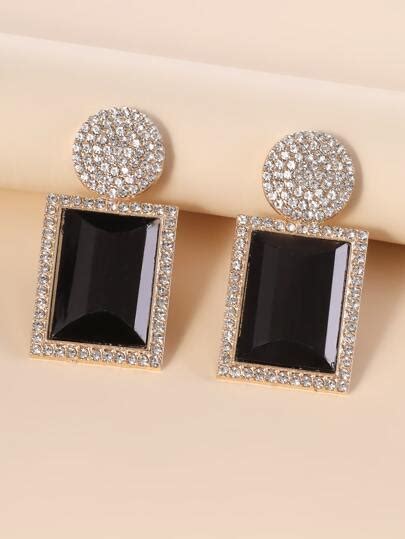 Search Black Rhinestone Earrings Shein Usa