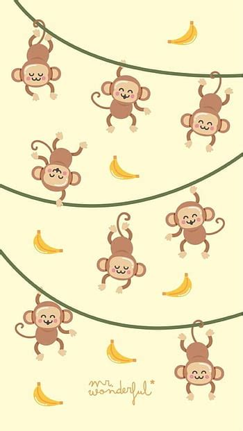 Cute Monkey Cartoon Wallpaper