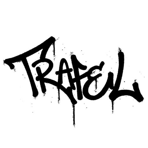 Premium Vector Graffiti Spray Paint Word Trafel Isolated Vector