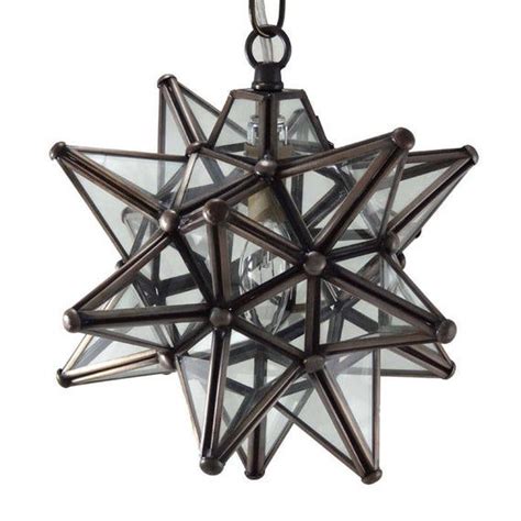 Moravian Star Pendant Light Clear Glass 9 Etsy Glass Star Light