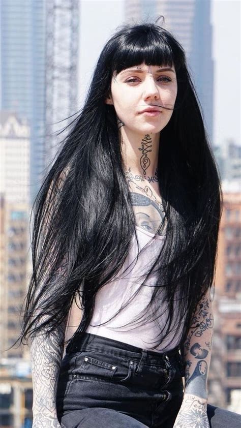 Fashion Women Black Long Straight Hair And Bangs Amine Cospaly Synthetic