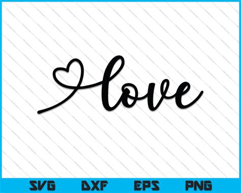 Script Love Svg Png Cutting Printable Files Creativeusarts