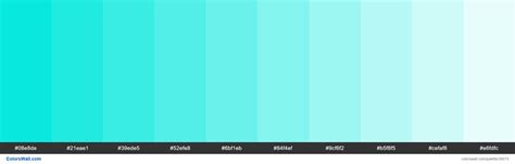 Turquoise Color Chart