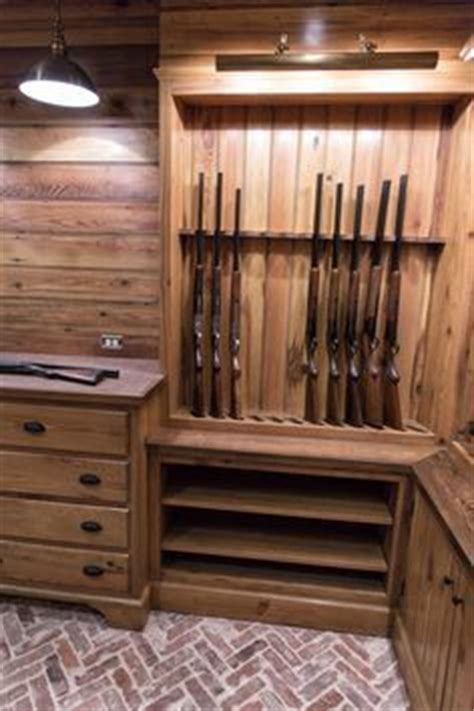 Although my guns will be going in the furnace room, where they're very unlikely to be spotted by prying eyes. 3 position wall mounted gun rack, made from Red Ceder with lockable storage | Augie's Woodcrafts ...
