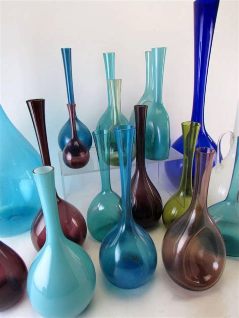 Collection Of 19 Mid Century Modern Swedish Blown Glass Vases At 1stdibs