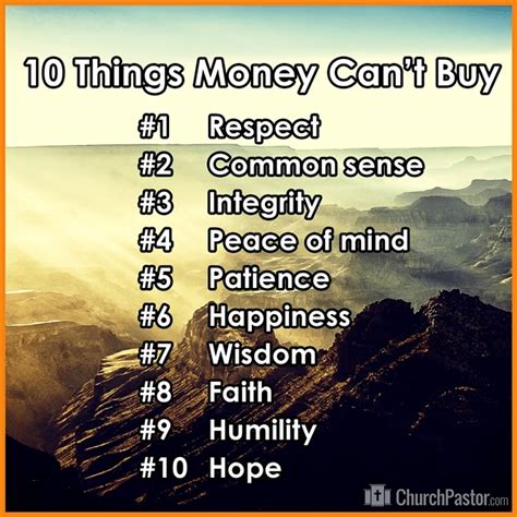 10 Things Money Cant Buy