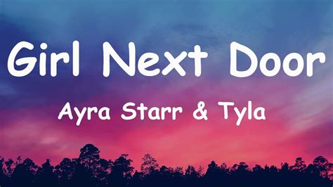 Girl Next Door Ayra Starr And Tyla Lyrics Youtube