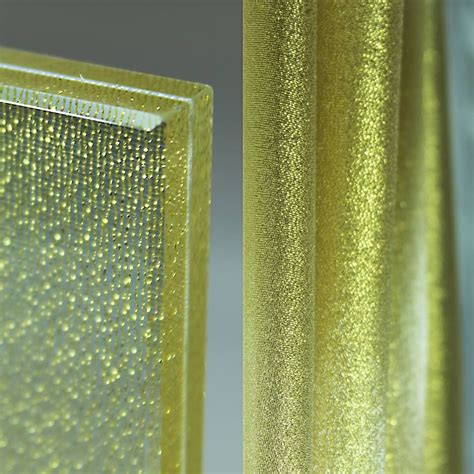 Laminated Glass With Golden Fabric Laminated Glass Glass Pattern Glass