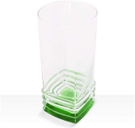 Lav Green Tinted 11 25 Ounce Highball Drinking Glasses Thick And Durable Color Will Not Fade