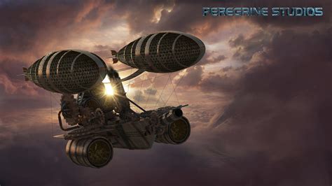 Steampunk Airship By Peregrinestudios On Deviantart