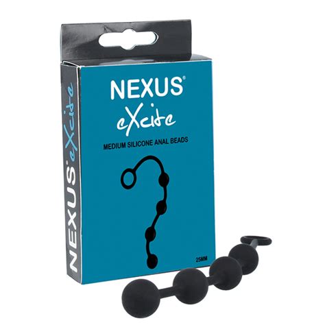 nexus excite medium silicone anal beads black sex shop corner69