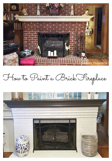 You get the texture and shape of the brick in a palette that goes perfectly with that classic give a painted brick fireplace design a try. how to paint a brick fireplace