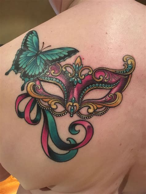I ordered both, the mans and the womans and was disappointed at how light. Venetian mask tattoo in 2020 | Chic tattoo, Mask tattoo ...