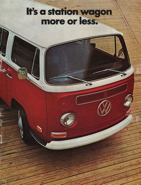 Chianti Red Vw Bus 1972 Sales Brochure Volkswagen 1972 Vw Bus Vw Bus T2 Volkswagen