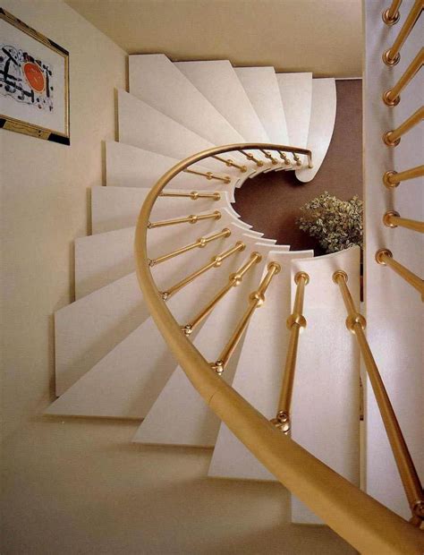 This is to be able to fit the staircase in an easy way and. Small Spiral Staircase Design with Luxury Gold Balustrade Design Ideas, Furniture & Interior ...