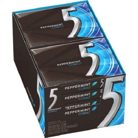 5 Gum Peppermint Cobalt Sugar Free Gum 10 Pk Trevse