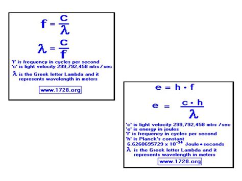 If propagating in a medium with index of refraction n, then one replaces c in the above with v=c/n to obtain λ=c/nf. PPT - Wavelength, Frequency, and Energy Practice Problems ...