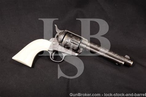Colt 1st Gen Early Smokeless Saa Engraved 1901 Candr Blue And Case Single