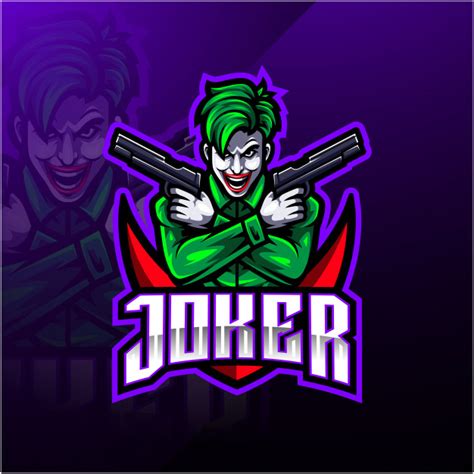 This logo is compatible with eps, ai, psd and adobe pdf formats. Joker esport mascot logo design | Premium Vector
