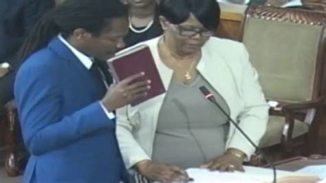 Damion Crawford Andre Haughton Sworn In As Opposition Senators Rjr