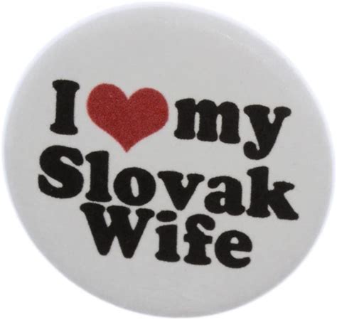 Aandt Designs Unisex I Love My Slovak Wife 125 Pinback Button Pin Slovakia