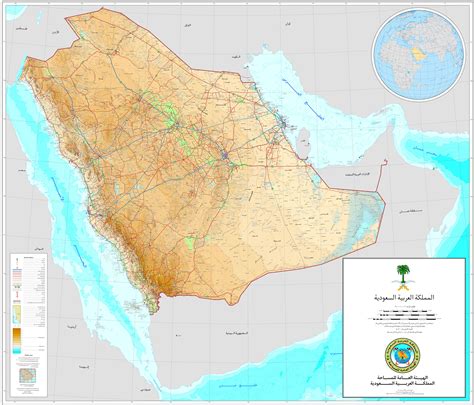 الخرائط الطبوغرافية للمملكة العربية السعودية المرسال