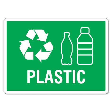 Plastic Only Sign Nhe 14177 Recycling Trash Conserve