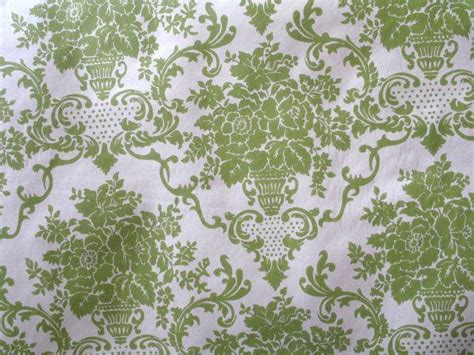 Vintage Green And White Damask Pattern Wallpaper 450yd Vintage