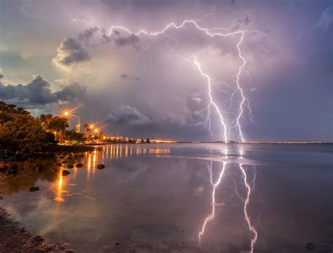 Incredible Lightning Show Electrifies Sunshine Skyway Bridge Florida