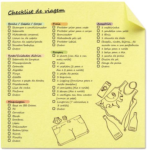 Checklist de viagem Checklist de viagem Fazer as malas de viagem Organização de viagem