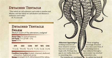 Detached Tentacle Pdf Tentacle Tentacle Monster Dnd Monsters