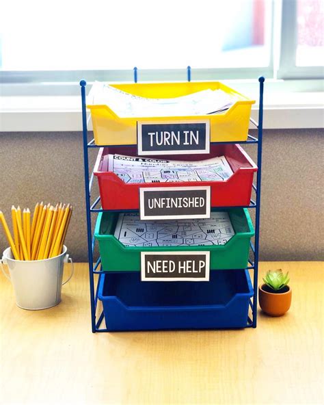 Turn-In-Your-Work Organizer | Learning organization, Work organization, Homeschool room organization