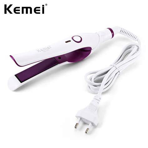 Kemei Professional Mini Hair Straightener Flat Iron Electronic Ceramic