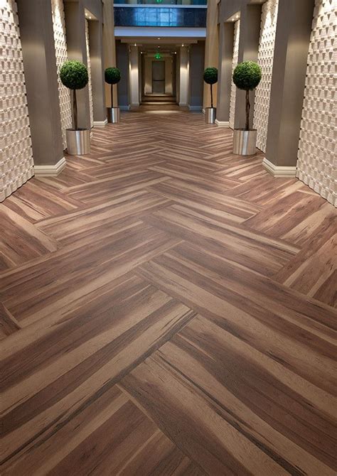Hotel Corridor Featuring Affinity255 Smoked Walnut Vinyl Flooring In