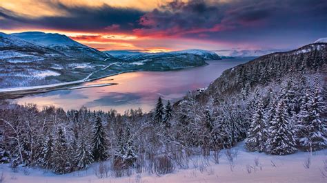 Fondos De Pantalla Naturaleza Paisaje Nieve Amanecer Nubes Cielo