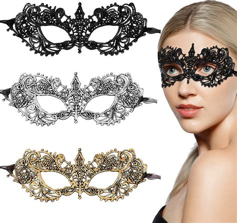 3pcs Masquerade Masks Lace Prom Mask Carnival Venetian Mask Venetian