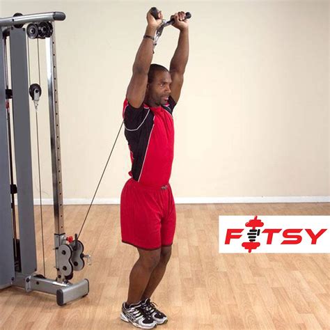 Fitsy Gym Cable Attachment Revolving V Shaped Press Down Bar