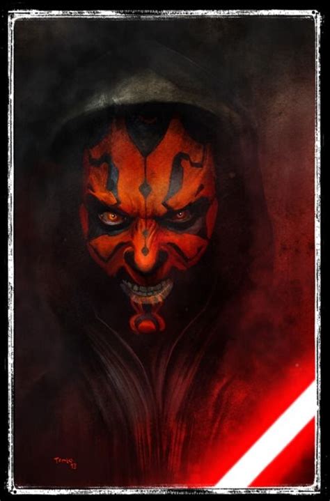 Darth Maul Portrait Tariq Raheem Star Wars Artwork Star Wars Art