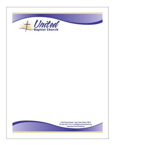 An invitation letter is a document used to formally request the attendance of person(s) or a group of people to a church event. Sample Church Letterhead | free printable letterhead