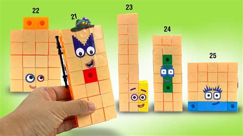 Diy Numberblocks 21 To 25 Using Snapcubes Keiths Toy Box Youtube