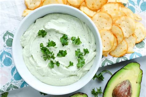 Avocado Dip Made With Only 3 Ingredients Avocados Greek Yogurt And