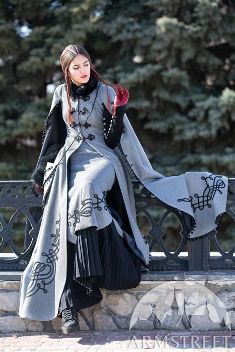 Medieval Fantasy Winter Coat Queen Of Shamakhan Fantasy Clothing