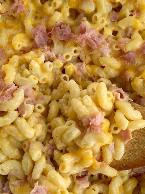 5 pounds red potatoes, quartered 1 (16 ounce) container sour cream ½ cup butter 1 (10.75 ounce) can condensed cream of chicken soup 2 cups shredded cheddar cheese ¼ cup chopped green 2. Macaroni & Cheese Ham Casserole | Ham casserole, Mac and ...