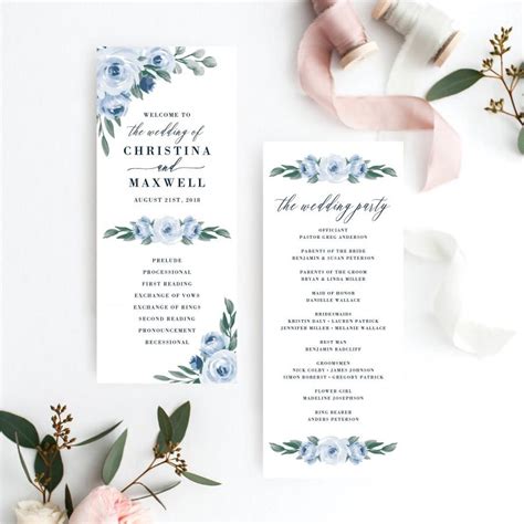 Wedding Programs Template Wedding Program Colors And Text Fully