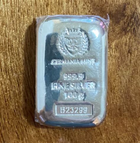 Germania Mint Serialized 100 Gram Silver Bar 9999 Fine Sealedunopened