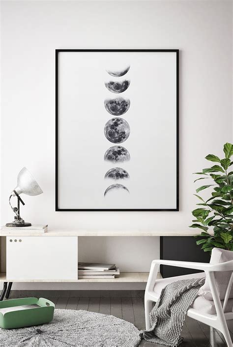 Moon Phases Printable Phases Of The Moon Printable Moon Phases Print
