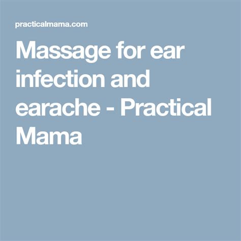 massage for ear infection and earache sinus infection remedies ear infection drain ear fluid