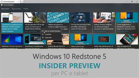 Download E Novità Di Windows 10 Redstone 5 Insider Preview Build 17655