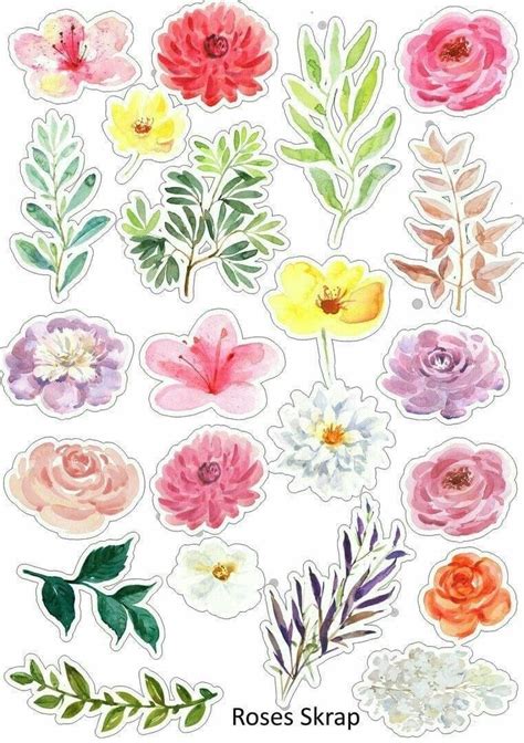 Stickers Floral Stickers Bullet Journal Stickers Print Stickers
