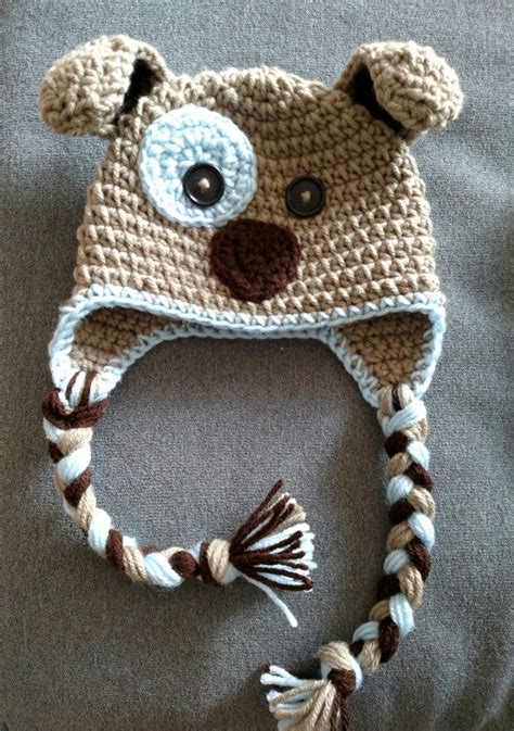 Puppy Dog Handmade Crochet Hat Newborn To Adult Sizes Etsy Crochet